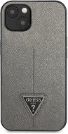 Guess PU Saffiano Triangle kryt na Apple iPhone 13 mini Silver - Kryt na mobil