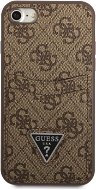 Guess 4G Saffiano Double Card Cover für Apple iPhone 7 / 8 / SE2020 / SE2022 Brown - Handyhülle