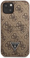 Guess 4G Saffiano Double Card Cover for Apple iPhone 13 Brown - Phone Cover