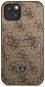 Guess 4G Saffiano Double Card Cover für Apple iPhone 13 Brown - Handyhülle