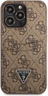 Guess 4G Saffiano Double Card Cover for Apple iPhone 13 Pro Brown - Phone Cover