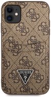 Guess 4G Saffiano Double Card Cover for Apple iPhone 11 Brown - Phone Cover