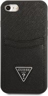 Guess 4G Saffiano Double Card Cover for Apple iPhone 7/8/SE2020/SE2022 Black - Phone Cover