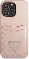Guess 4G Saffiano Double Card Cover for Apple iPhone 13 Pro Max Pink - Phone Cover