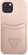 Guess 4G Saffiano Double Card Cover für Apple iPhone 13 Pink - Handyhülle