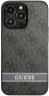 Guess PU 4G Stripe Cover für Apple iPhone 13 Pro Grey - Handyhülle