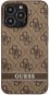 Guess PU 4G Stripe Cover für Apple iPhone 13 Pro Brown - Handyhülle