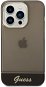 Guess PC/TPU Camera Outline Translucent Back Cover für iPhone 14 Pro Black - Handyhülle