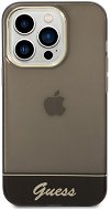 Guess PC/TPU Camera Outline Translucent Back Cover for iPhone 14 Pro Max Black - Phone Cover