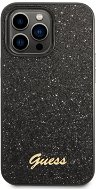 Guess PC/TPU Glitter Flakes Metal Logo Back Cover für iPhone 14 Pro Black - Handyhülle