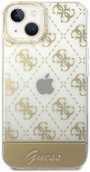 Guess PC/TPU Peony Glitter Script Logo Back Cover für iPhone 14 Gold - Handyhülle