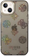 Guess PC/TPU Peony Glitter Back Cover for iPhone 14 Black - Phone Cover