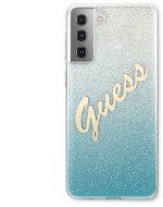 Guess TPU Vintage Back Cover for Samsung Galaxy S21+ Gradient Light Blue - Phone Cover