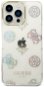 Guess PC/TPU Peony Glitter Back Cover für iPhone 14 Pro Max White - Handyhülle