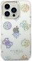 Guess PC/TPU Peony Glitter Back Cover for iPhone 14 Pro White - Phone Cover