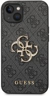 Guess PU 4G Metal Logo Back Cover for iPhone 14 Plus Brown - Phone Cover