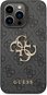 Guess PU 4G Metal Logo Zadný Kryt pre iPhone 14 Pro Grey - Kryt na mobil
