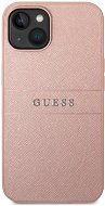 Guess PU Leather Saffiano Zadný Kryt pre iPhone 14 Plus Pink - Kryt na mobil