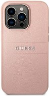 Guess PU Leather Saffiano Hátlap tok az iPhone 14 Pro Max készülékhez - rózsaszín - Telefon tok
