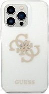 Guess TPU Big 4G Full Glitter Back Cover for iPhone 14 Pro Transparent - Phone Cover