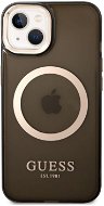 Guess Translucent MagSafe kompatibilis iPhone 14 hátlap tok - fekete - Telefon tok