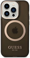 Guess Translucent MagSafe Compatible Back Cover for iPhone 14 Pro Black - Phone Cover