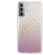 Guess TPU Vintage hátlap a Samsung Galaxy S21+ készülékhez, színátmenetes rózsaszín - Telefon tok