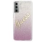 Guess TPU Vintage hátlap a Samsung Galaxy S21+ készülékhez, színátmenetes rózsaszín - Telefon tok