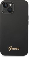 Guess Liquid Silicone Metal Logo hátlap iPhone 14 Plus Black készülékhez - Telefon tok