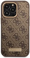 Guess PU 4G MagSafe Compatible Back Cover for iPhone 14 Pro Brown - Phone Cover