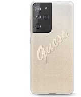 Guess TPU Vintage Backcover für Samsung Galaxy S21 Ultra - Gradient Gold - Handyhülle