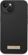 Guess Silicone Metal Logo MagSafe kompatibilis iPhone 14 fekete hátlap tok - Telefon tok