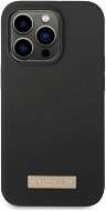 Guess Silicone Metal Logo MagSafe Kompatibilný Zadný Kryt pre iPhone 14 Pro Black - Kryt na mobil