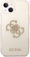 Guess TPU Big 4G Full Glitter Back Cover for iPhone 14 Gold - Phone Cover