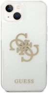 Guess TPU Big 4G Full Glitter Back Cover für iPhone 14 Plus Transparent - Handyhülle