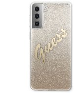 Guess TPU Vintage hátlap a Samsung Galaxy S21 készülékhez gradiens arany - Telefon tok