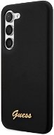 Guess Liquid Silicone Metal Logo Zadní Kryt pro Samsung Galaxy S23 Black - Phone Cover