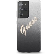 Guess TPU Vintage Back Cover for Samsung Galaxy S21 Ultra Gradient Black - Phone Cover