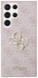 Guess PU 4G Metal Logo Zadní Kryt pro Samsung Galaxy S23 Ultra Pink - Phone Cover