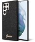 Guess PC/TPU Glitter Flakes Metal Logo Zadný Kryt na Samsung Galaxy S23 Ultra Black - Kryt na mobil