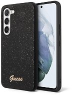 Guess PC/TPU Glitter Flakes Metal Logo Zadní Kryt pro Samsung Galaxy S23+ Black - Phone Cover