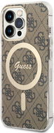 Guess 4G IML MagSafe kompatibles Back Cover für iPhone 13 Pro braun - Handyhülle