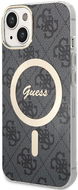 Guess 4G IML MagSafe Kompatibilní Zadní Kryt pro iPhone 14 Black - Phone Cover