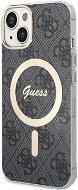Guess 4G IML MagSafe kompatibles Back Cover für iPhone 14 Black - Handyhülle