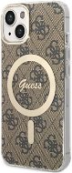 Guess 4G IML MagSafe kompatibles Back Cover für iPhone 14 Brown - Handyhülle