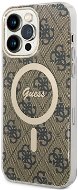 Guess 4G IML MagSafe kompatibles Back Cover für iPhone 14 Pro Max braun - Handyhülle