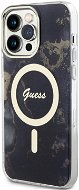 Guess Marble IML MagSafe kompatibles Back Cover für iPhone 14 Pro Max Black - Handyhülle