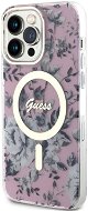 Guess PC/TPU Flowers IML MagSafe Kompatibilní Zadní Kryt pro iPhone 13 Pro Max Pink - Phone Cover