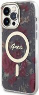 Guess PC/TPU Flowers IML MagSafe kompatibles Back Cover für iPhone 14 Pro Max Kaki - Handyhülle