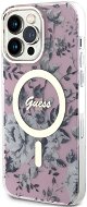 Guess PC/TPU Flowers IML MagSafe kompatibles Back Cover für iPhone 14 Pro Max Pink - Handyhülle